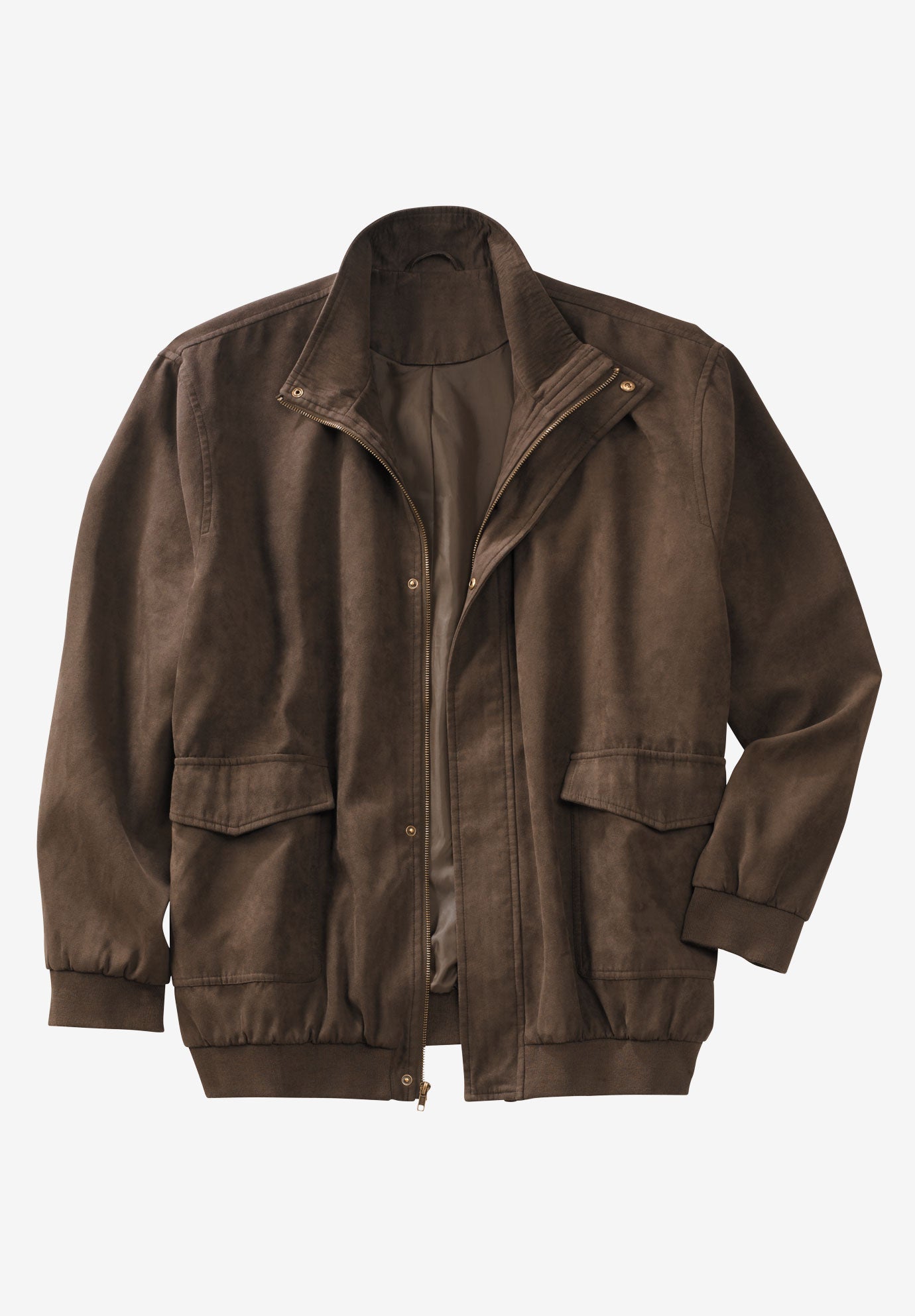 Microsuede Bomber Jacket