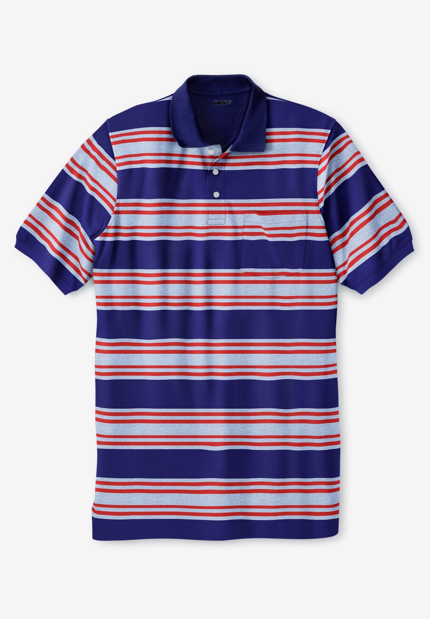Solids & Stripes KingSize Men's Big & Tall Longer-Length Piqué Polo Solids & Stripes KingSize Men's Big & Tall Longer-Length Piqué Polo