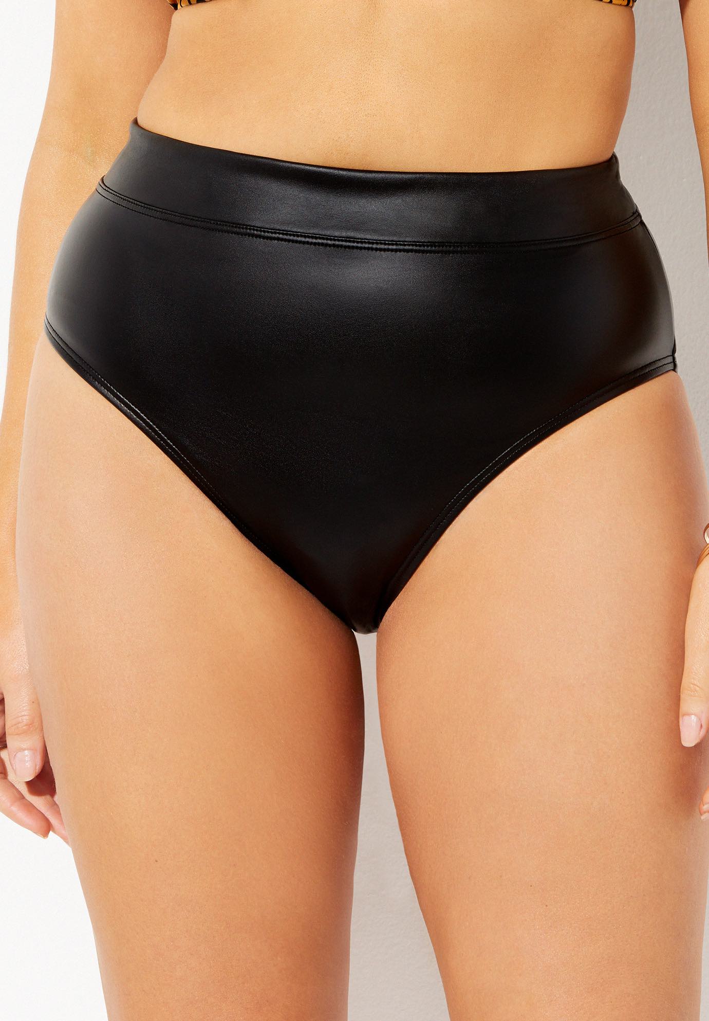 Faux Leather Bikini Bottom Brylane Home