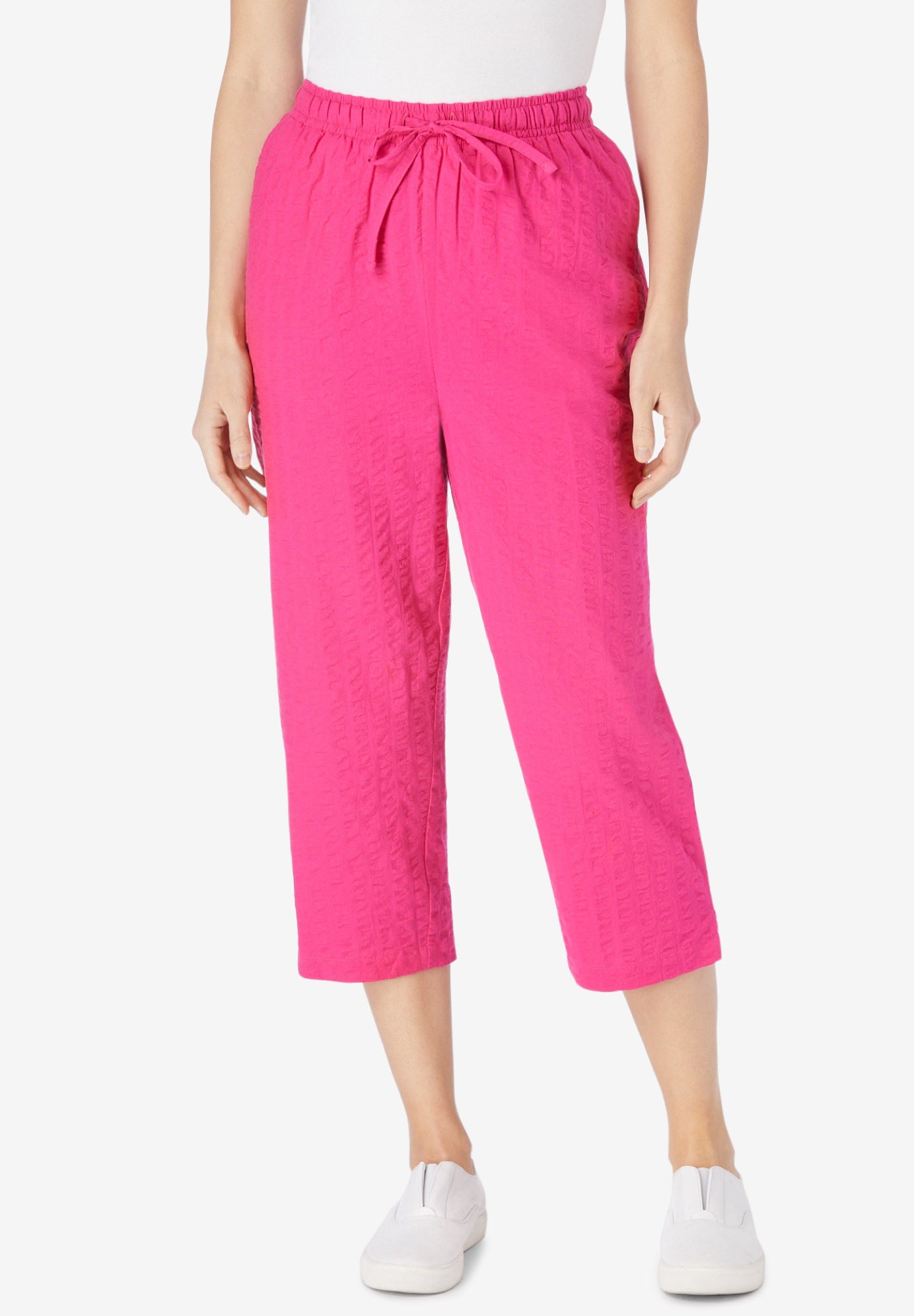 Seersucker capri pants hotsell