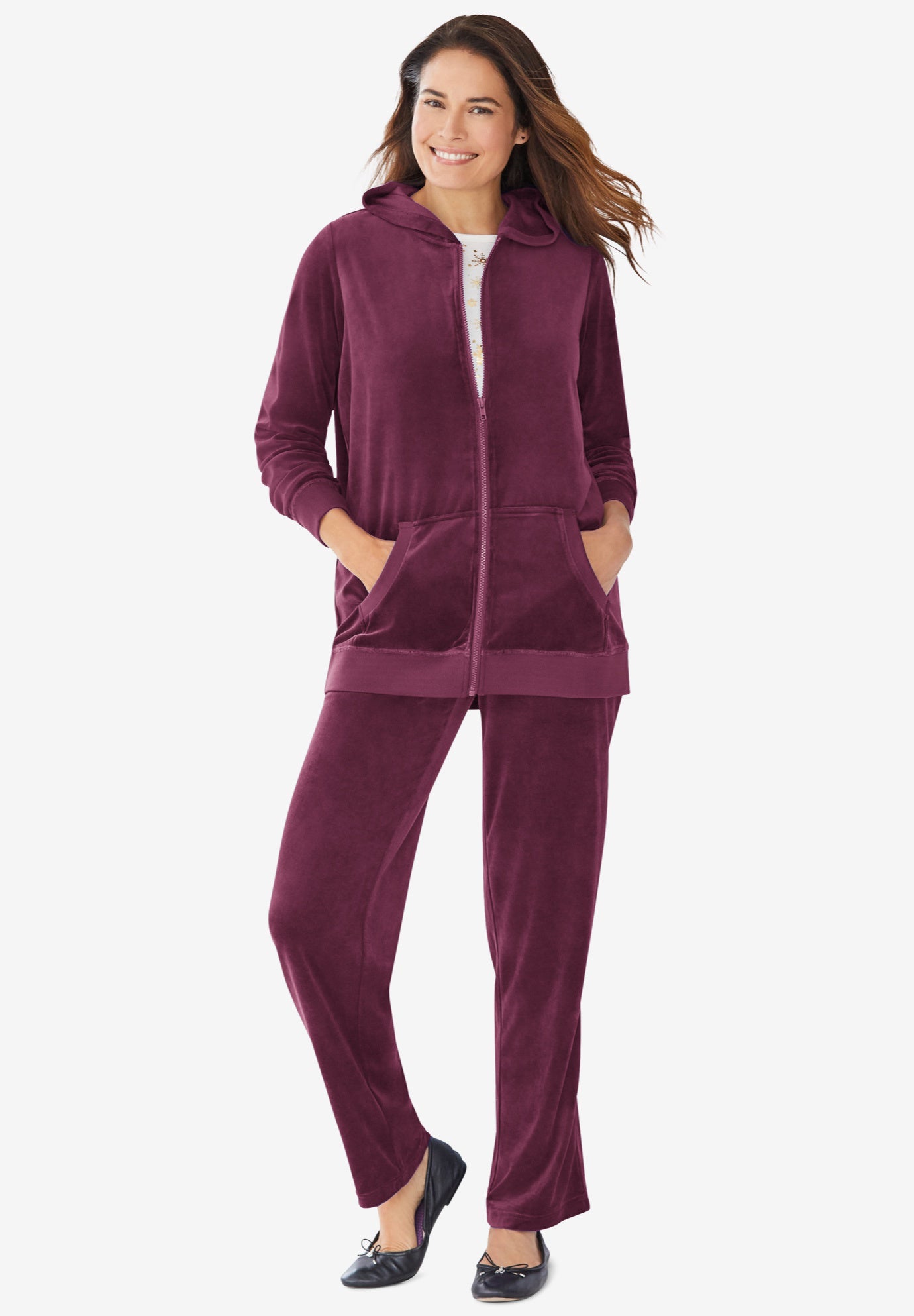 Velvet hoodie set online