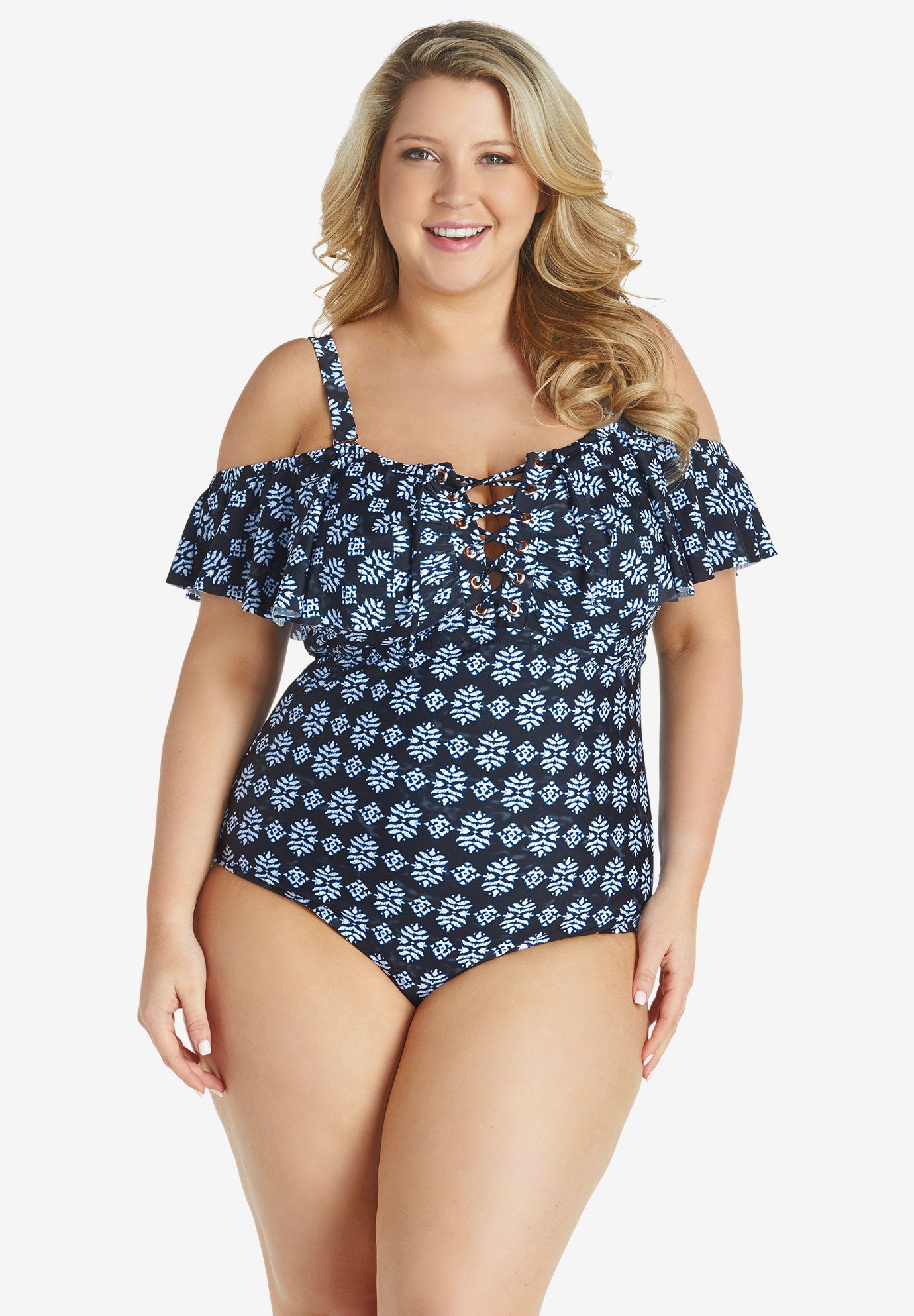 Flounce Swimsuit by Raisins Curve Brylane Home
