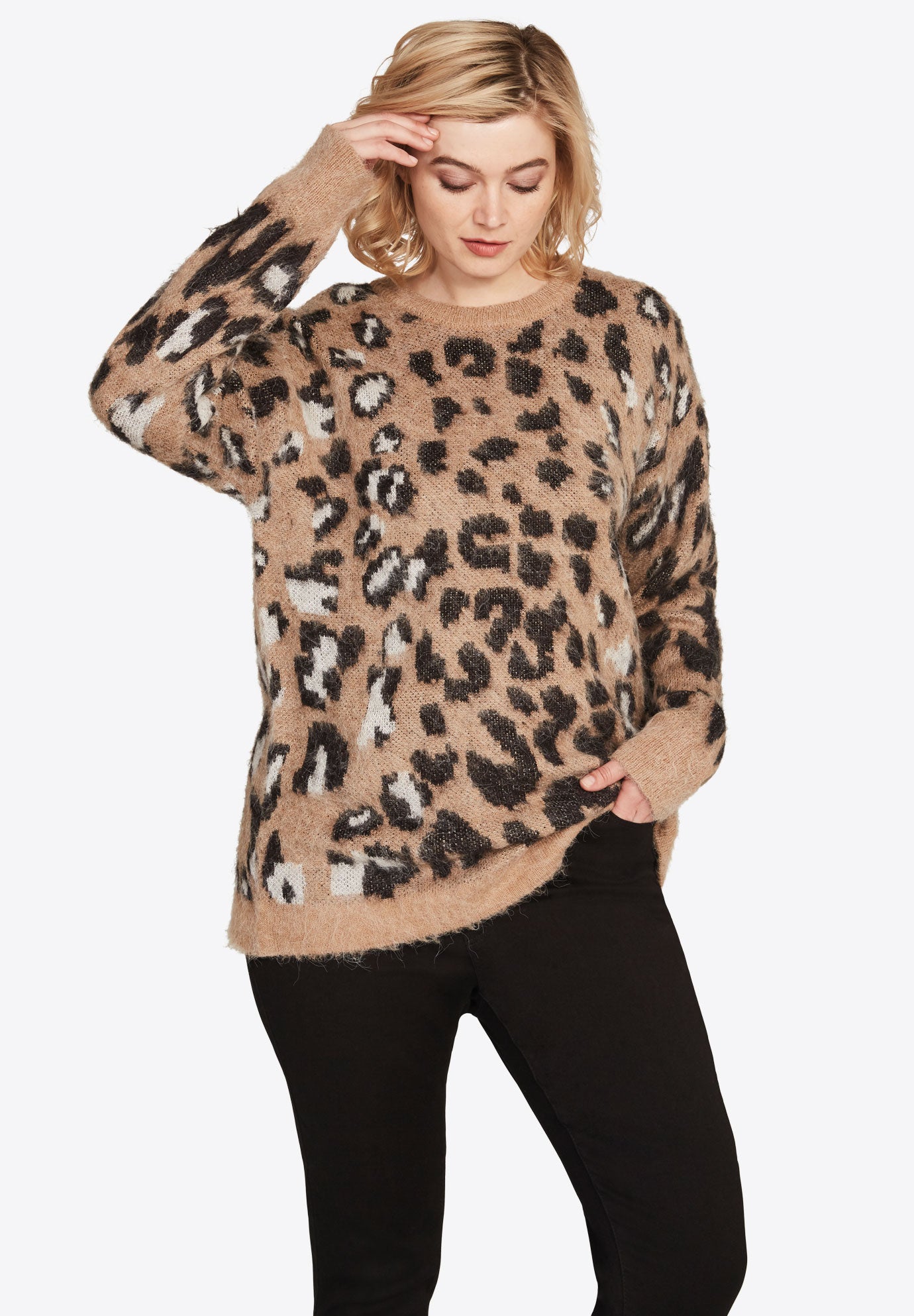 Leopard Print Sweater Brylane Home