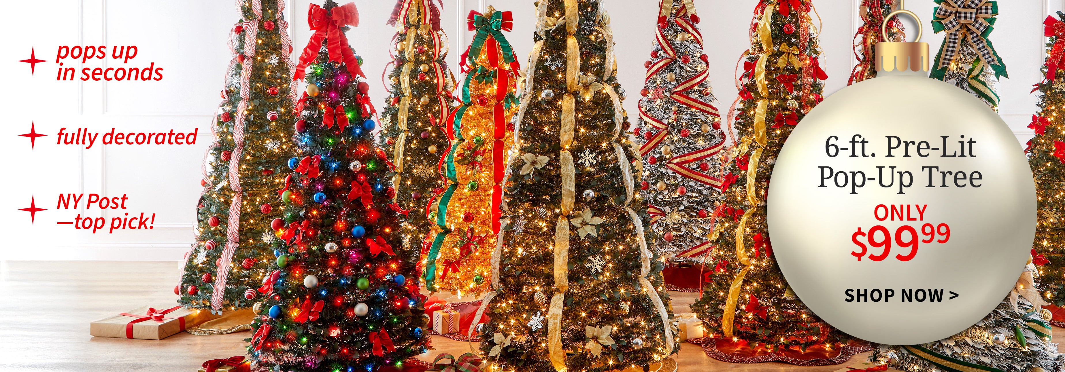 6' FT POP UP TREES ALL COLORS $109.99