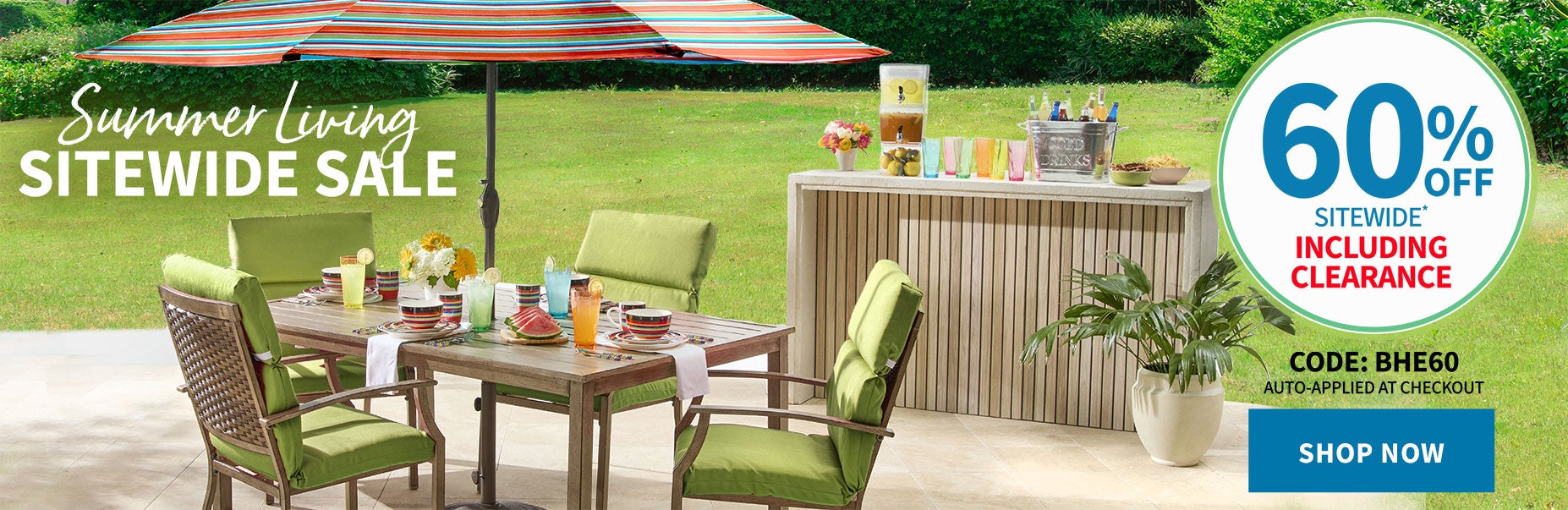 summer living sale up to 50% off 