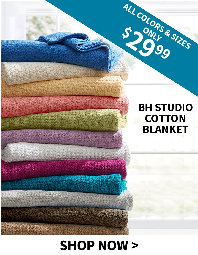 BH Studio Cotton Blanket All Colors and Sizes $29.99 