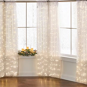 Pre-Lit Rod-Pocket Curtain Panel