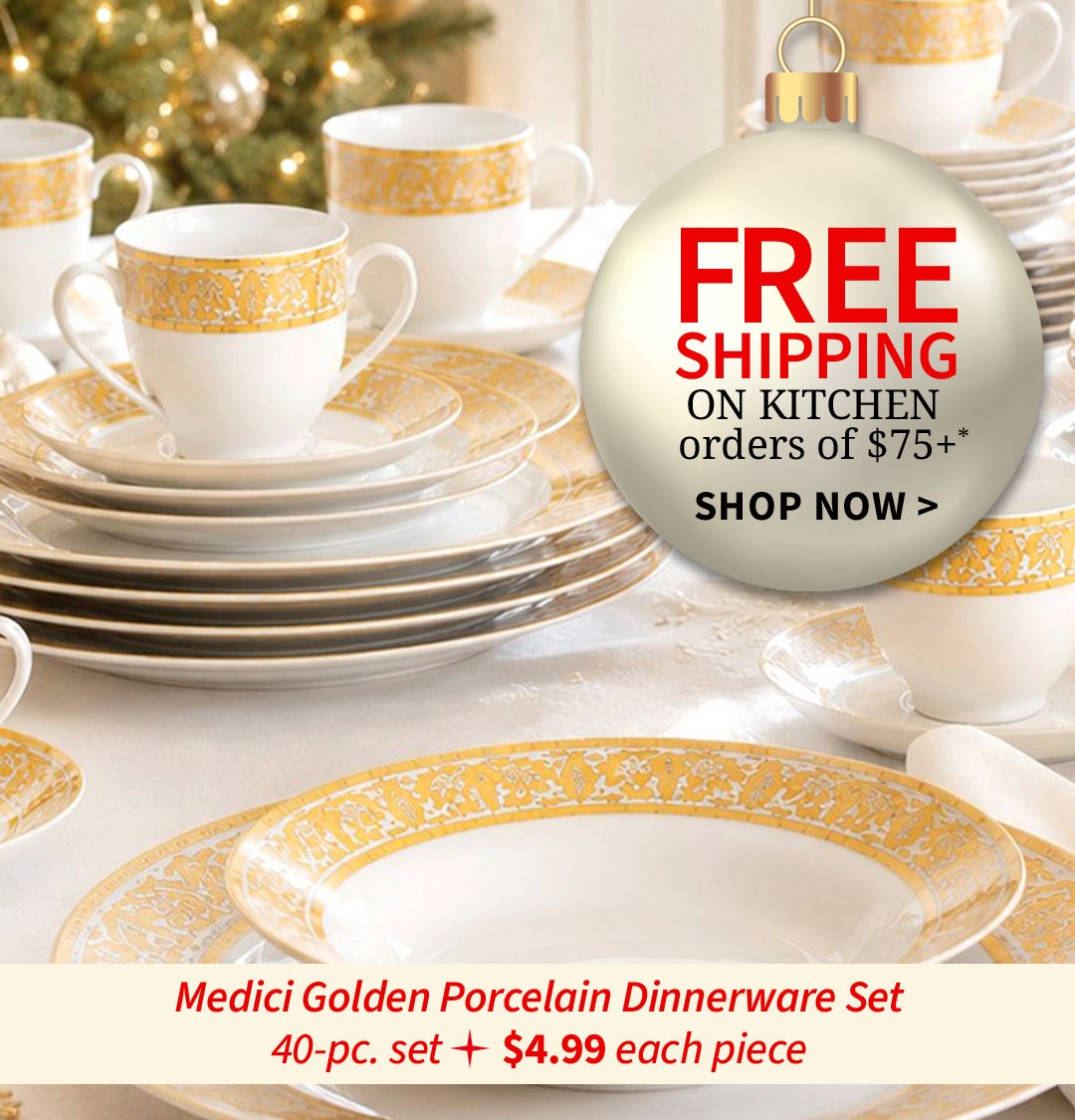 FREE SHIPPING ON KITCHEN ORDERS OF $75+