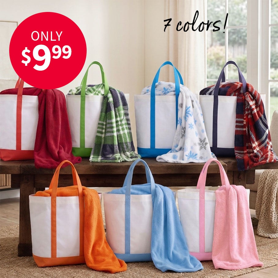Tote Bag With Free Throw $9.99