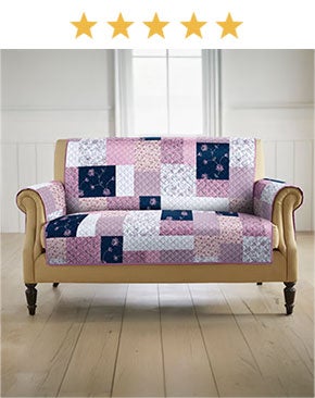 PRINTED PATCHWORK LOVESEAT PROTECTOR