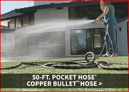 50ft pocket hose copper bullet hose.