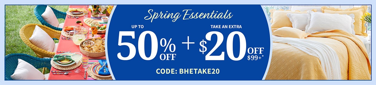shop BrylaneHome super essentials sale up to 50% Off plus take an extra $20 off orders of $99+