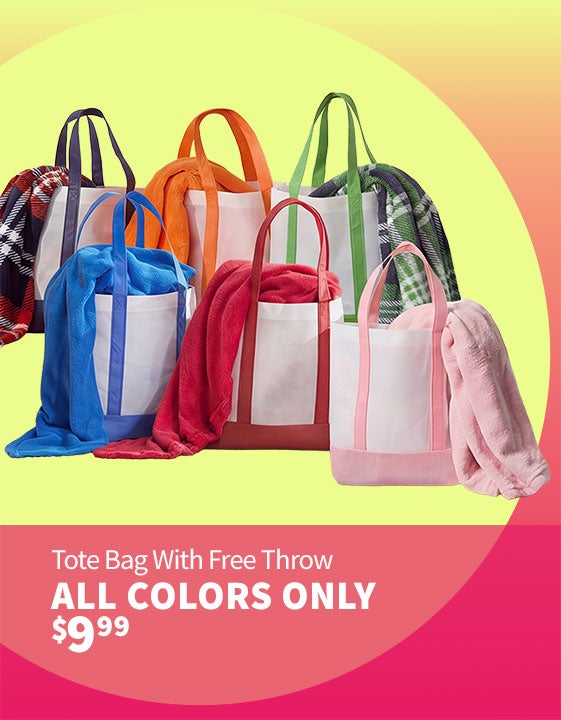 Weekly Wows Tote Bag With Free Throw $9.99