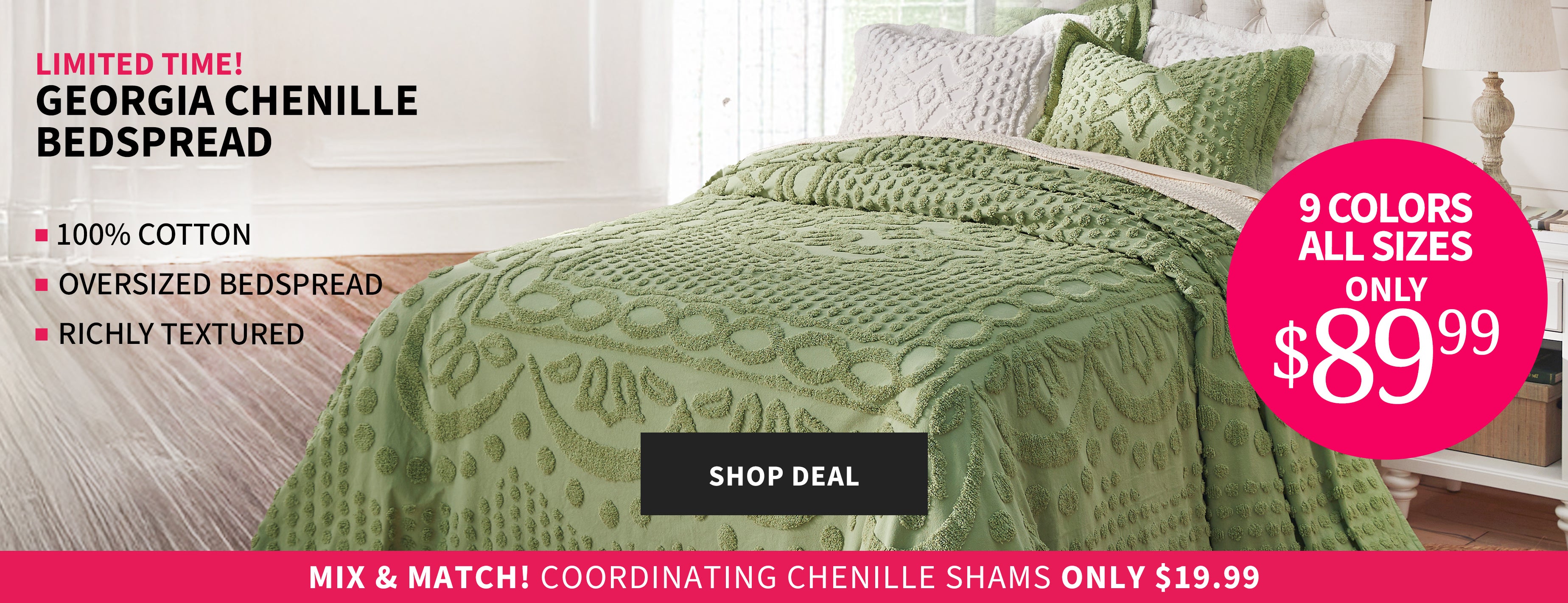 GEORGIA CHENILLE BEDSPREAD ONLY $89.99 - Image 2