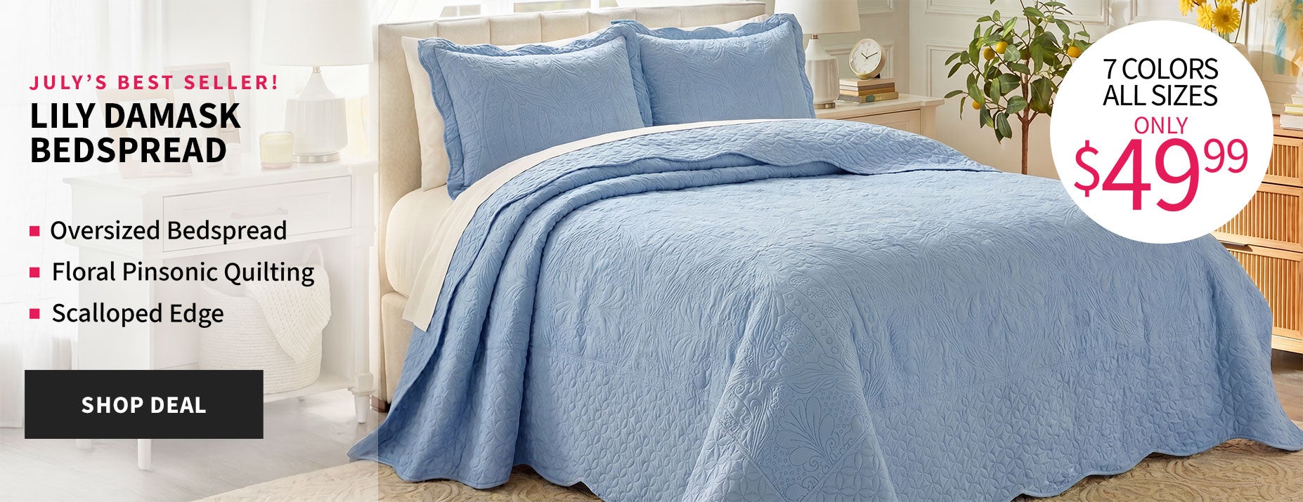 Lily Bedspread All Colors/Sizes $49.99