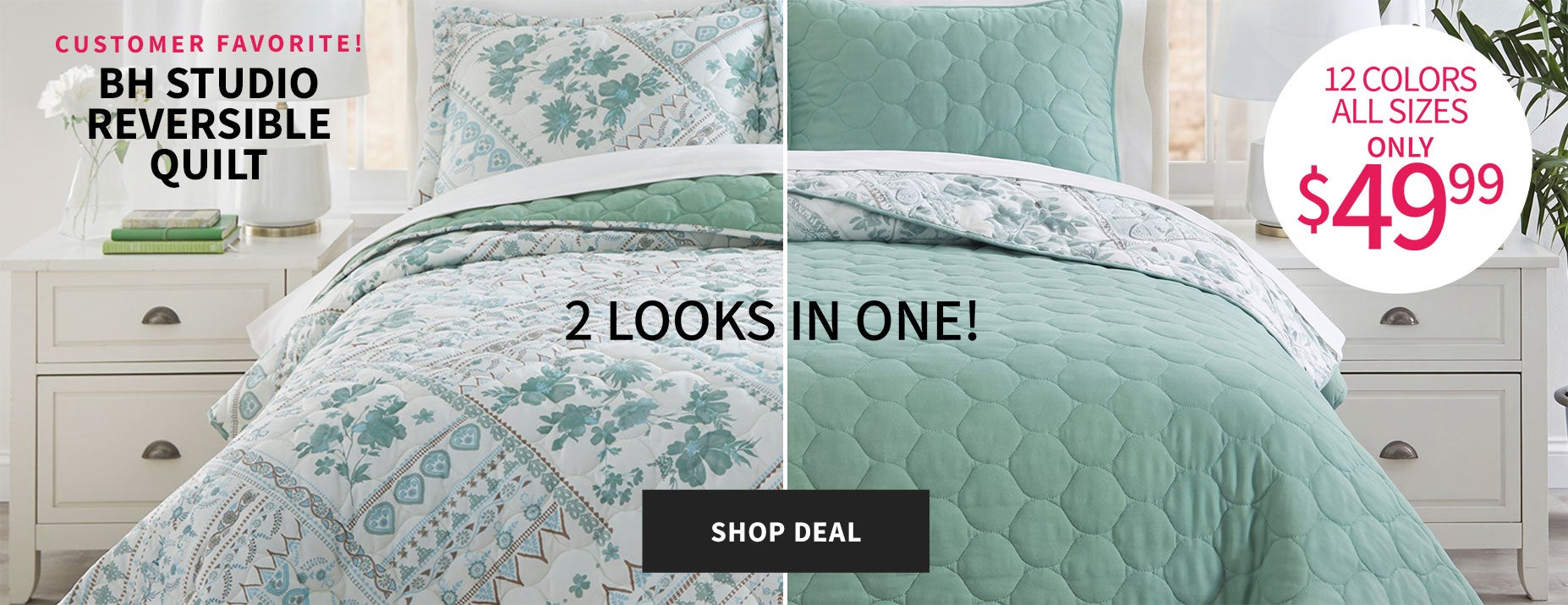 BH Studio Reversible Quilt All Colors/Sizes $49.99