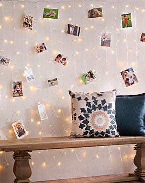 LED String Light Curtain with Clips