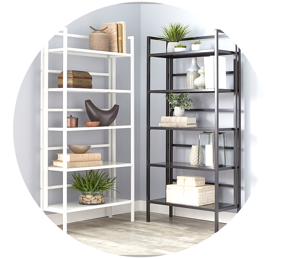 5-Tier Folded Metal Bookshelf