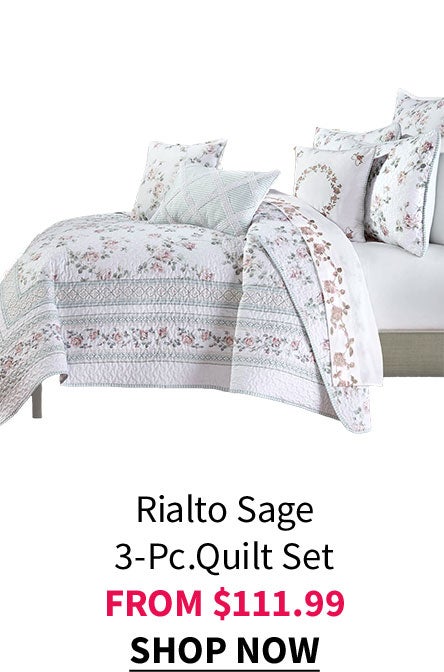 RIALTO SAGE 3-PC QUILT SET