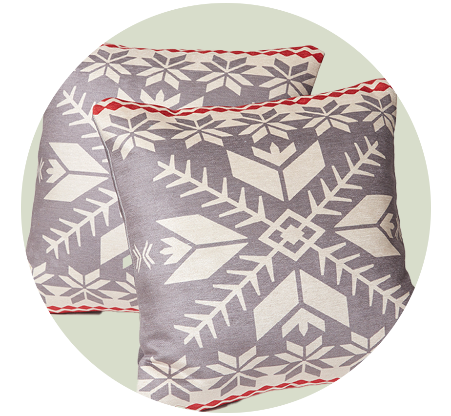 Printed Fall Pillows, Set of 2