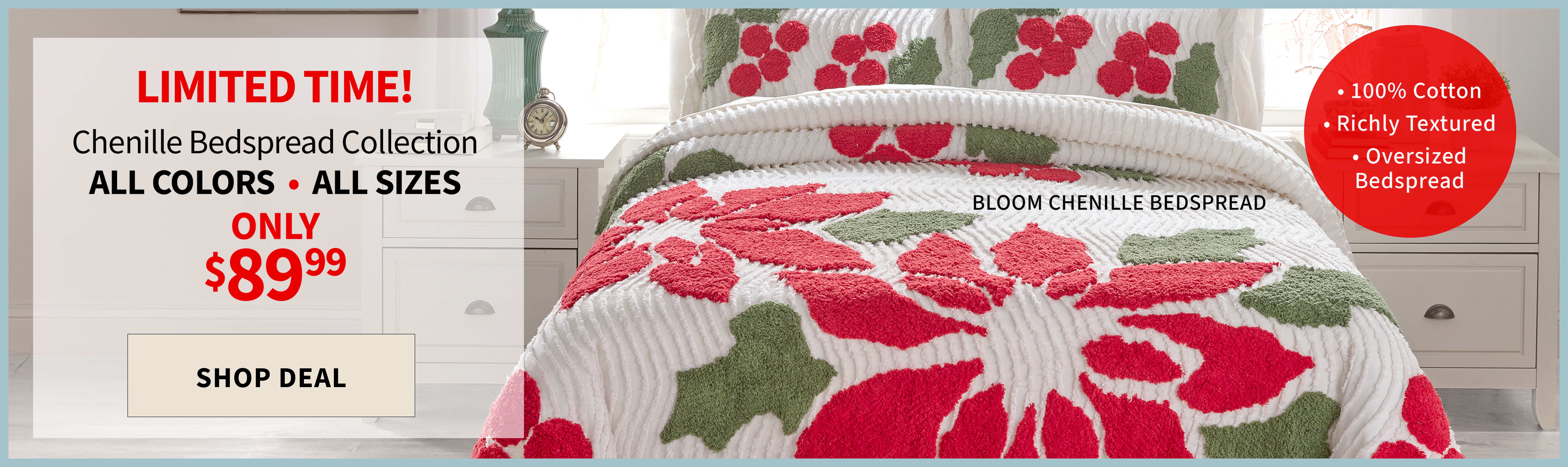 BLOOM CHENILLE BEDSPREAD