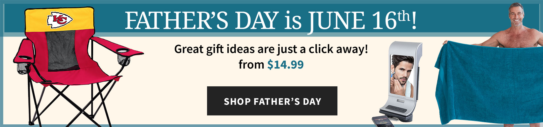 Father's day is june 16th.