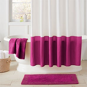 BH STUDIO COLORBLOCK SHOWER CURTAIN