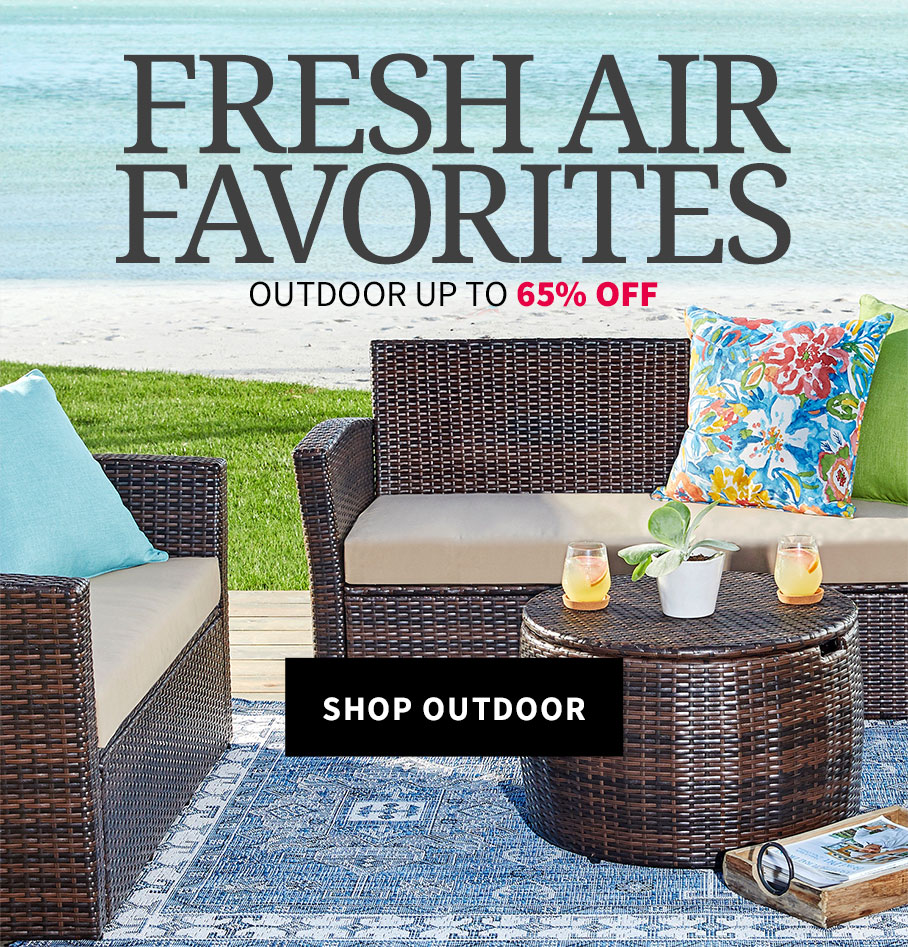 Fresh air favorites. Outdoor up to 65% off.