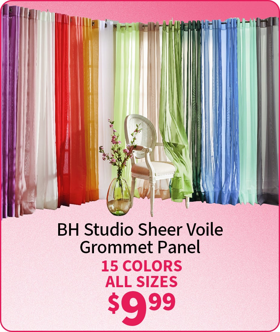 BH Studio sheer voile grommet panel