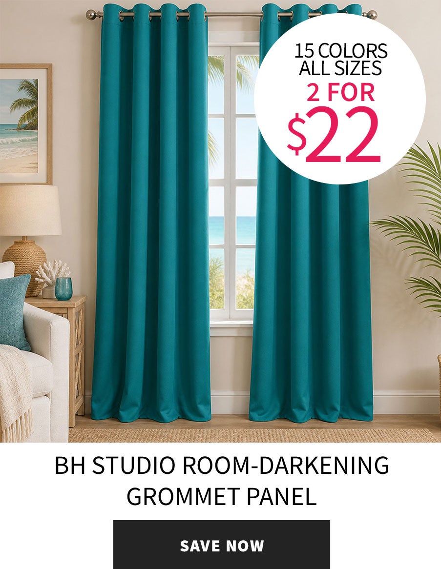 2 for $22 BH Studio Room Darkening Grommet Panel