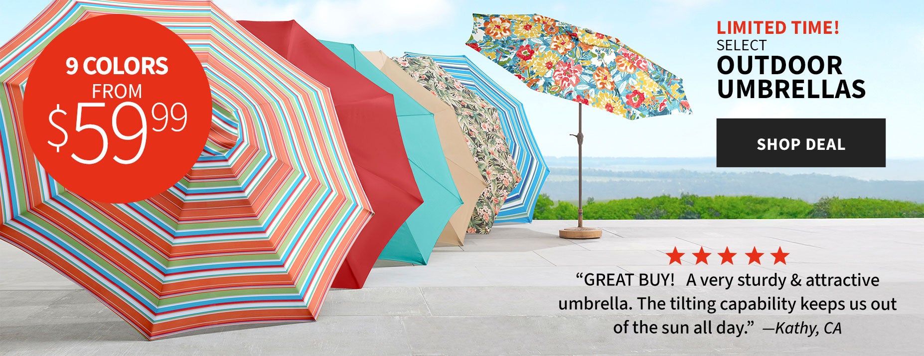 Tilt and Crank Umbrella Deal 