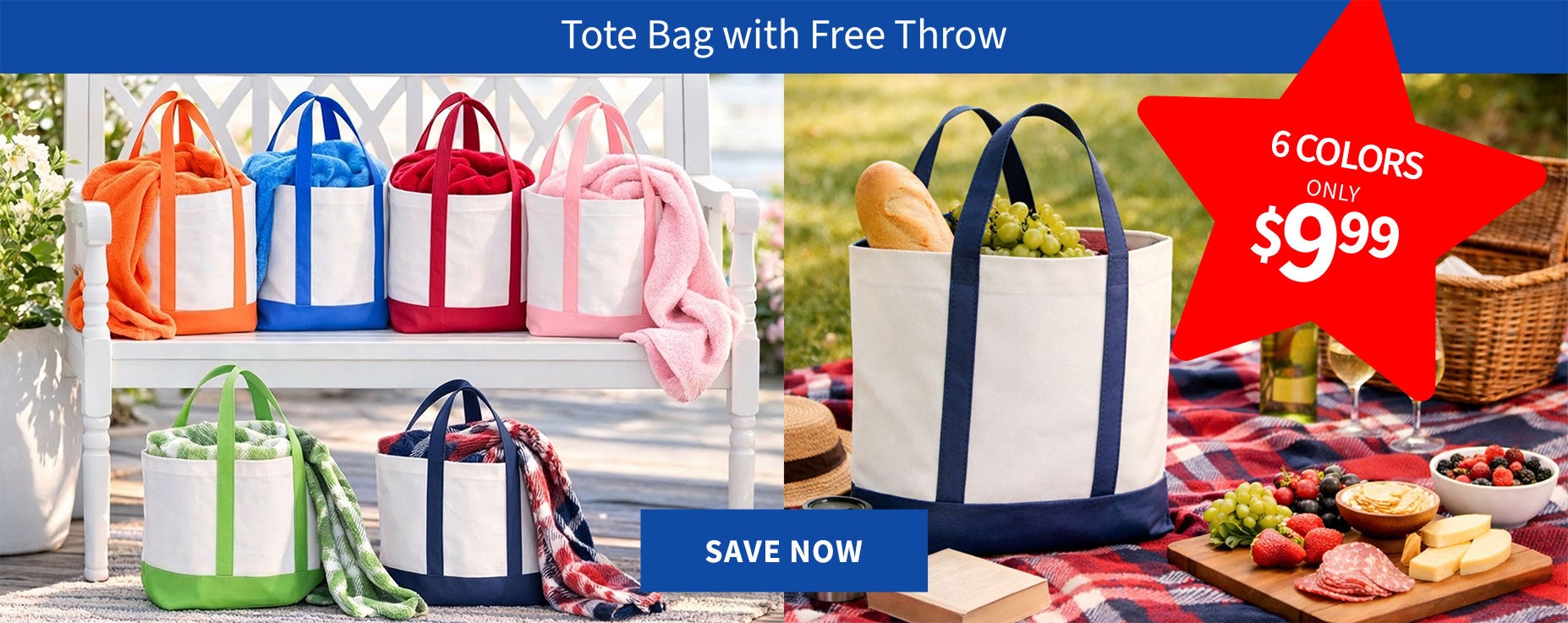 $9.99 TOTE BAG WITH FREE THROW
