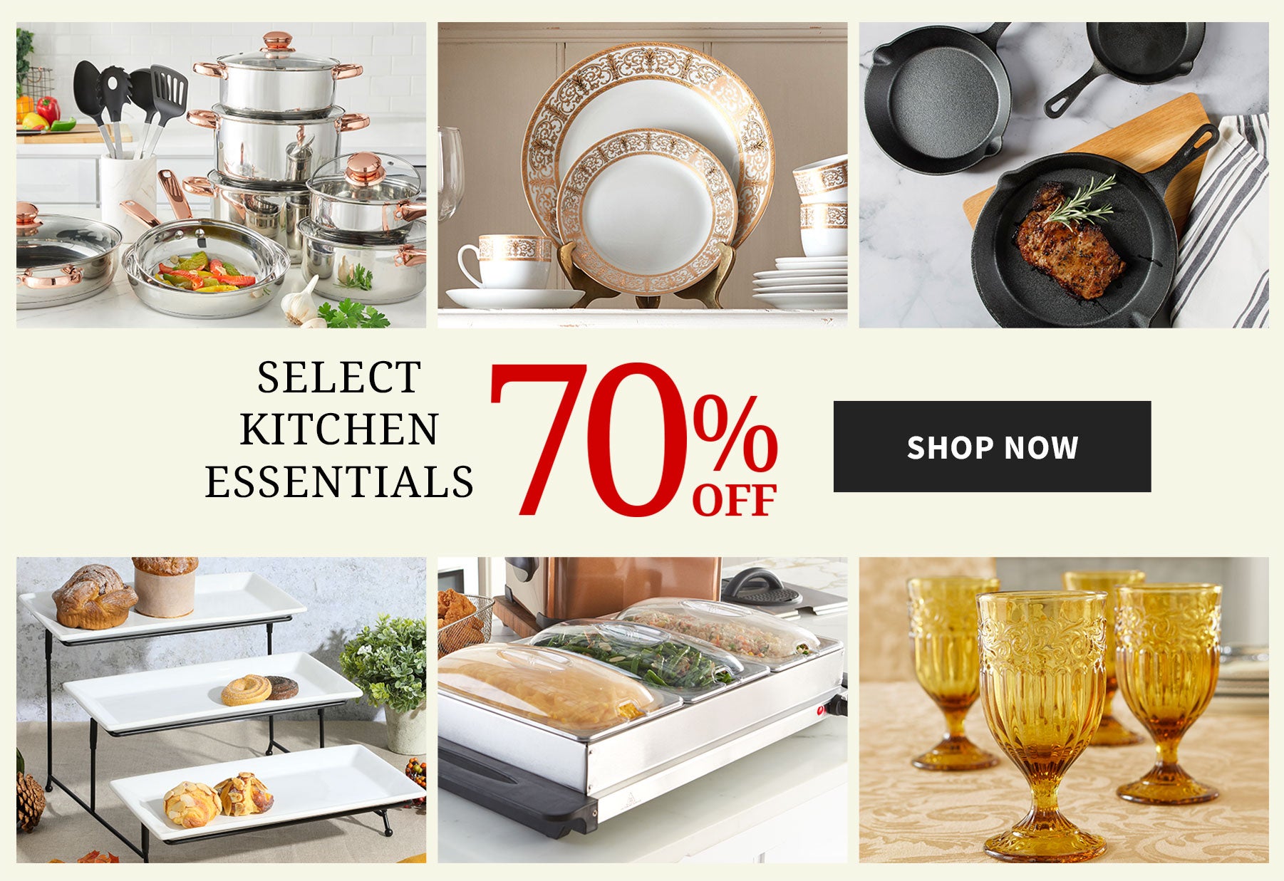 KITCHEN ESSENTIALS 70% OFF
