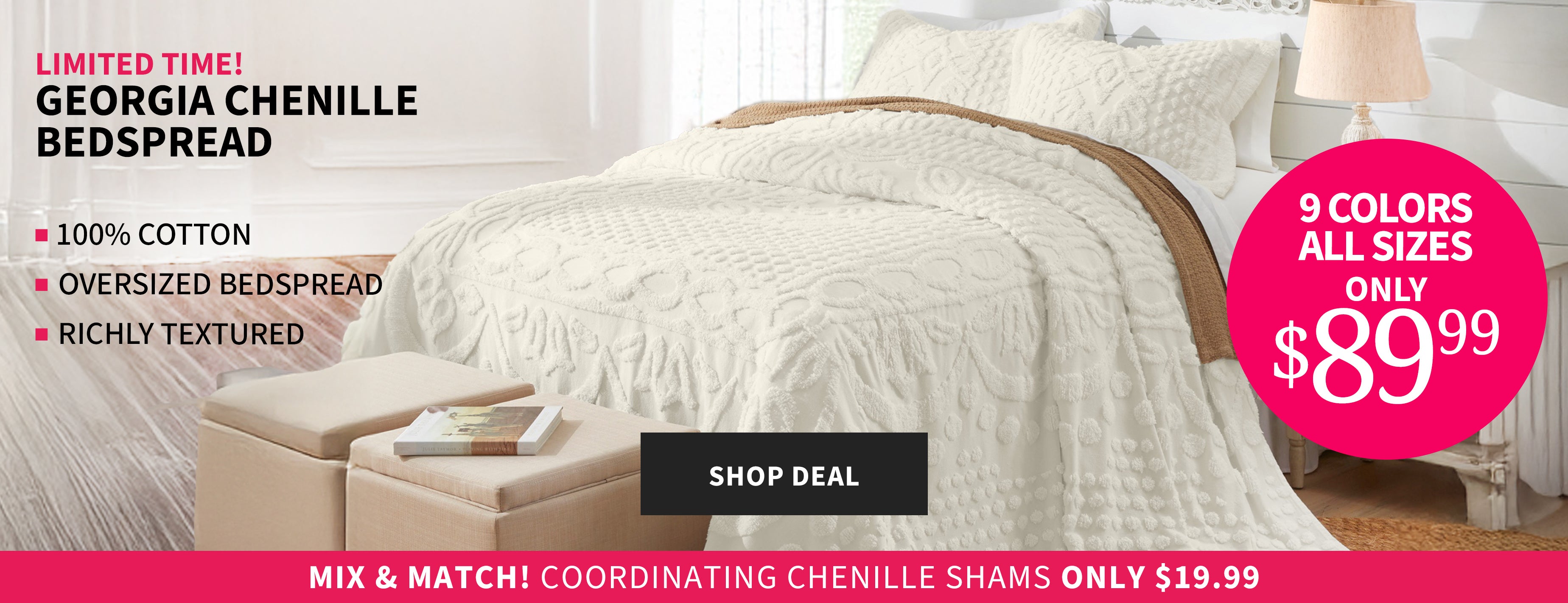 GEORGIA CHENILLE BEDSPREAD ONLY $89.99 - Image 3