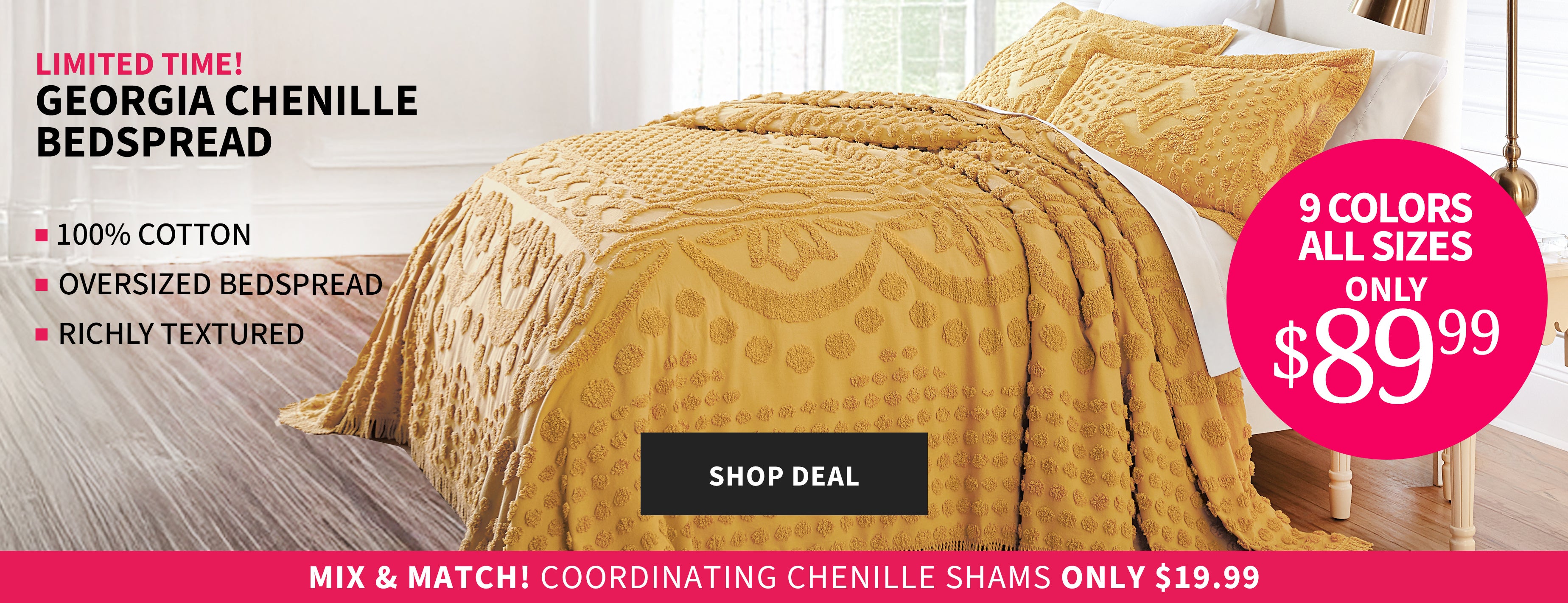 GEORGIA CHENILLE BEDSPREAD ONLY $89.99 - Image 1