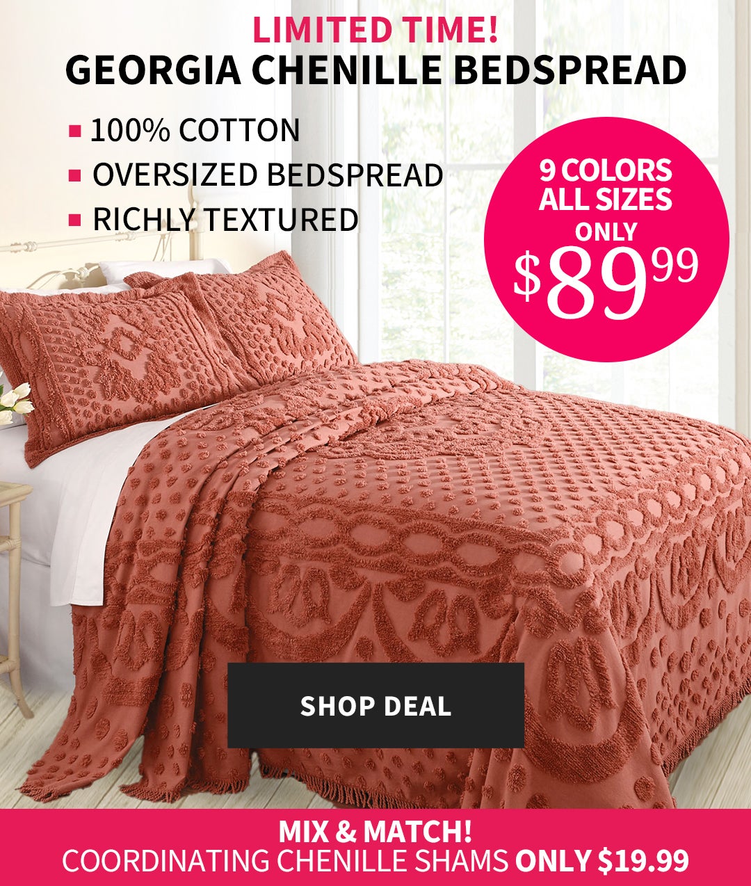 GEORGIA CHENILLE BEDSPREAD ONLY $89.99 - Mobile image 5