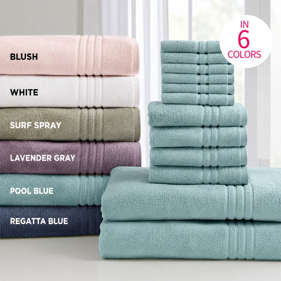 12-Pc. Zero-Twist Bath Towel Set Now $39.99