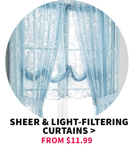 heer and Light-Filtering Curtains from $11.99