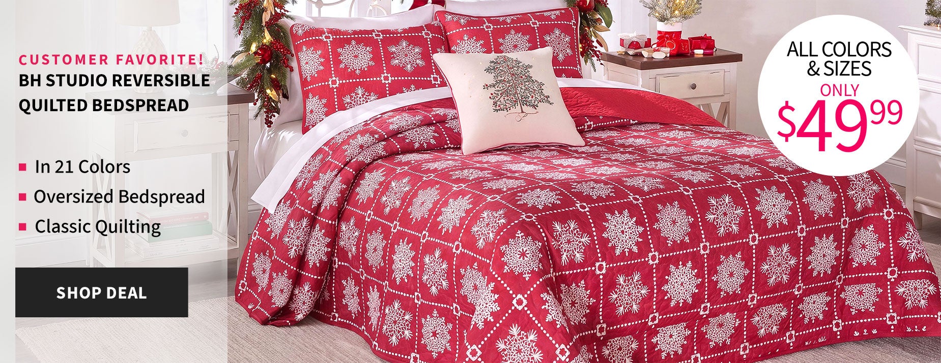 BH STUDIO REVERSIBLE BEDSPREAD