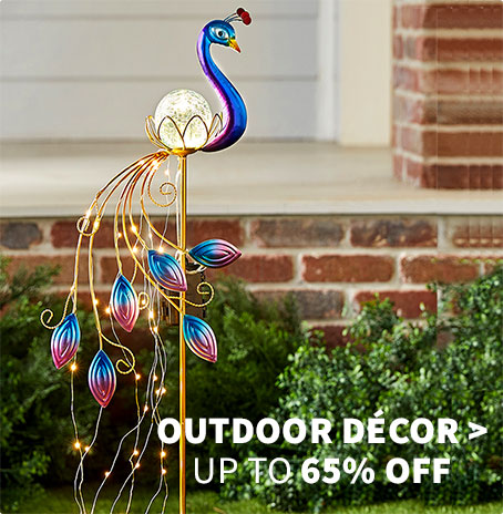 Outdoor décor up to 65% off
